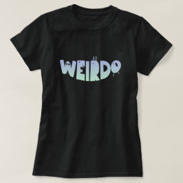 Camiseta Monstruo Raro de Pastel Gótico Letras Espeluznante