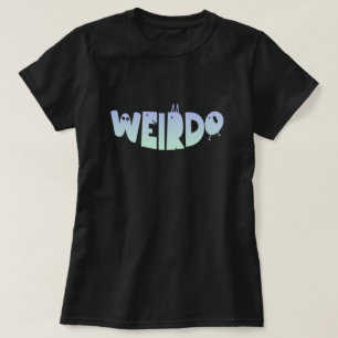 Camiseta Monstruo Raro de Pastel Gótico Letras Espeluznante