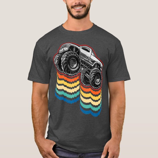 Camiseta Monstruo Retro de chófer de camión de Monstruo Vin (Anverso)