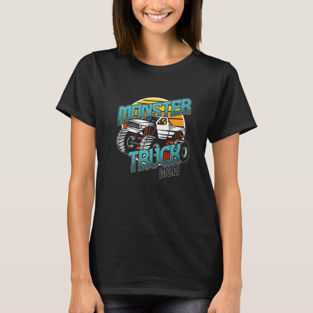 Camiseta Monstruo retro del día de la madre del motociclist (Anverso)