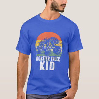 Camiseta Monstruo Retro Vintage Camiones Amantes Niños Rega