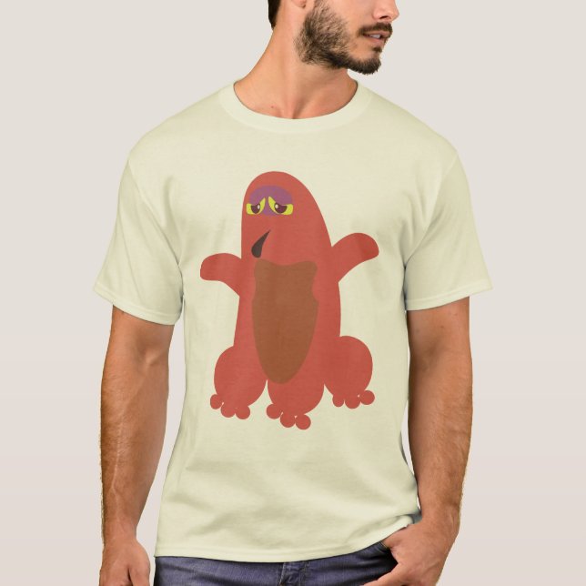 Camiseta Monstruo Rojo Fun Goofy Character Art (Anverso)