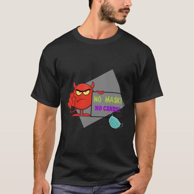 Camiseta Monstruo Rojo sin Máscara sin Dulce con Máscara (Anverso)