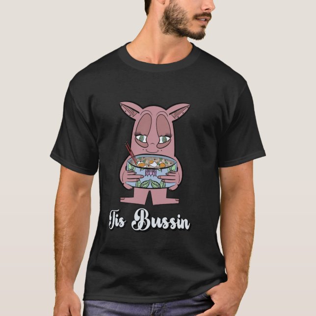 Camiseta Monstruo rosa caprichoso con Ramen Bowl - Esto es  (Anverso)