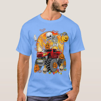 Camiseta Monstruo Skeleton Camión Calabaza Moon Candy Boys 