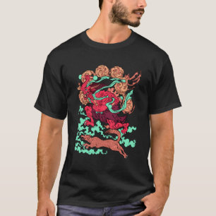 Camiseta Monstruo Uki del Guay japonés Oni Ogre Demon Kuniy