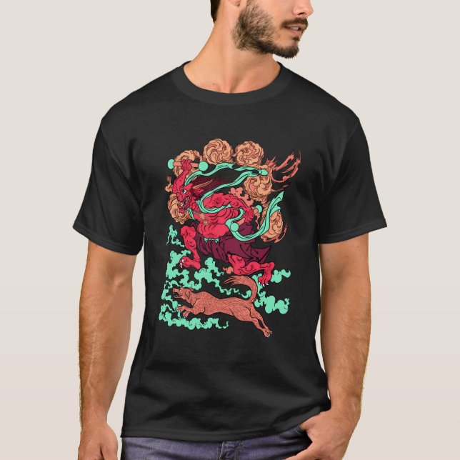 Camiseta Monstruo Uki del Guay japonés Oni Ogre Demon Kuniy (Anverso)