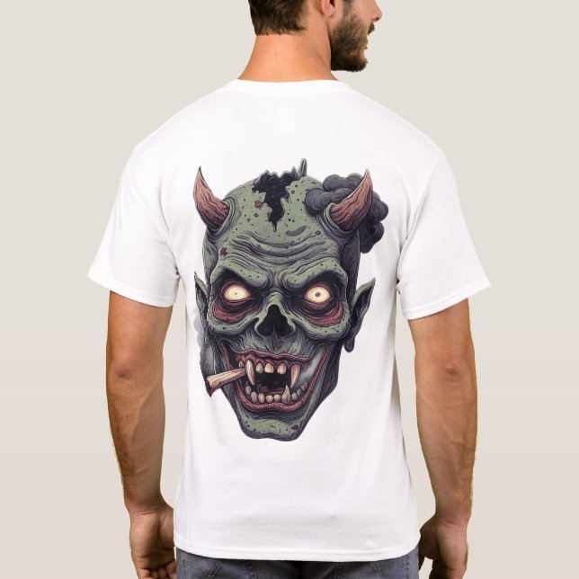 Camiseta Monstruo Verde de Cuernos Graphi (Reverso)