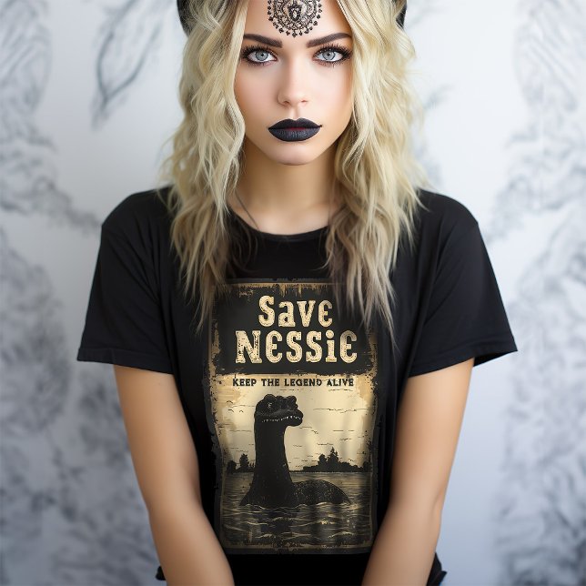 Camiseta Monstruo Vintage Save Nessie Loch Ness (Subido por el creador)