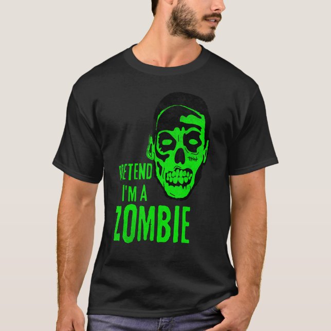 Camiseta Monstruo zombie Face Scary Halloween (Anverso)