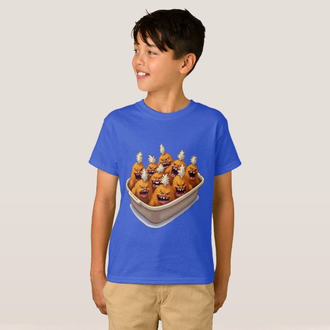 Camiseta Monstruos alimentarios ENFERMEDADES DE POLLO MALVA (Anverso completo)