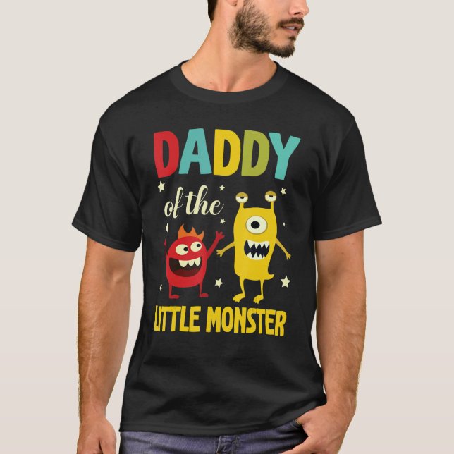 Camiseta Monstruos Bailando Juntos Feliz Papi Del Pequeño (Anverso)