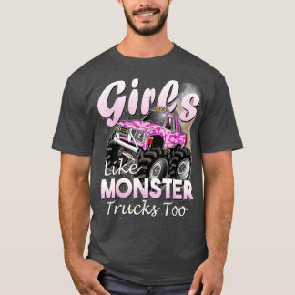 Camiseta Monstruos de Chicas de Camiones Monstruos Cumpleañ