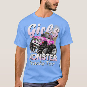Camiseta Monstruos de Chicas de Camiones Monstruos Cumpleañ