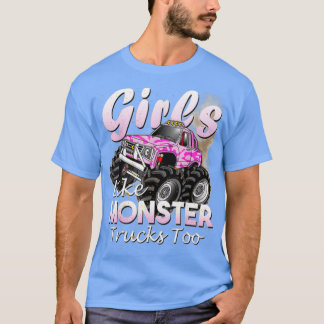 Camiseta Monstruos de Chicas de Camiones Monstruos Cumpleañ