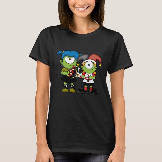 Camiseta Monstruos de Dibujos Animados (Anverso)