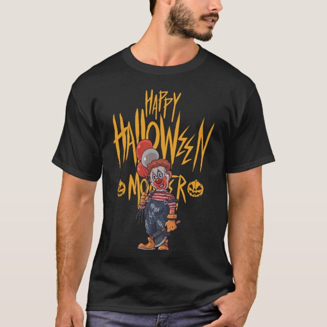 Camiseta monstruos de halloween: payaso (Anverso)