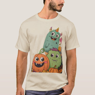Camiseta Monstruos de Halloween y amigos de la calabaza