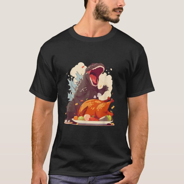 Camiseta Monstruos de Kaiju Haciendo Cosas Diarias Enfadan  (Anverso)