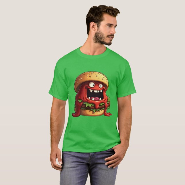 Camiseta Monstruos de la comida MALA ALEGRÍA (Anverso completo)