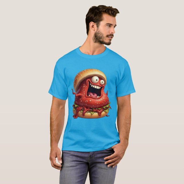 Camiseta Monstruos de la comida MALA ALEGRÍA (Anverso completo)