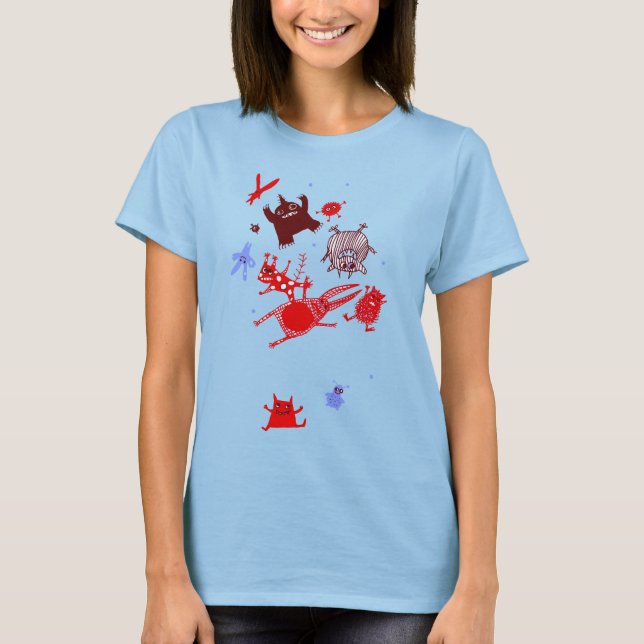 Camiseta monstruos de levitación (Anverso)