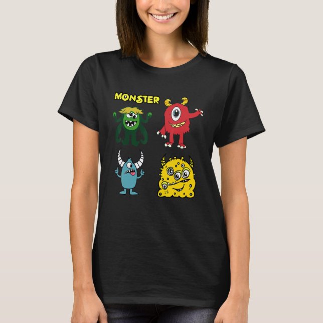 Camiseta Monstruos de pequeños monstruos (Anverso)