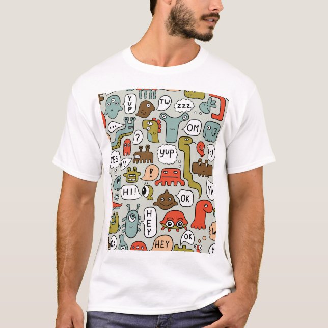 Camiseta Monstruos de Personalizados amables: fondo sin inc (Anverso)
