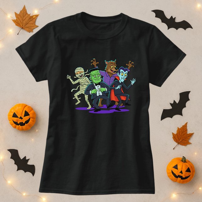 Camiseta Monstruos divertidos de Halloween no coinciden (Subido por el creador)