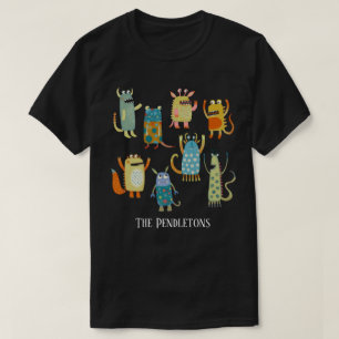 Camiseta Monstruos divertidos personalizados