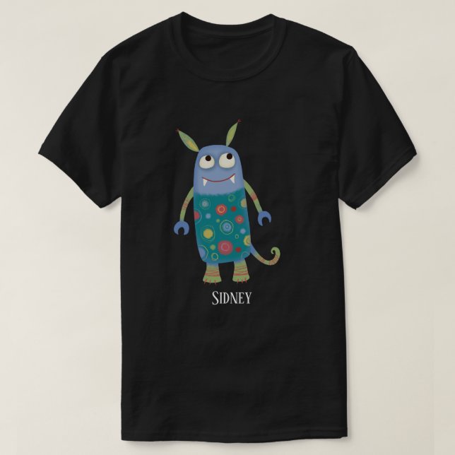 Camiseta Monstruos divertidos personalizados (Diseño del anverso)