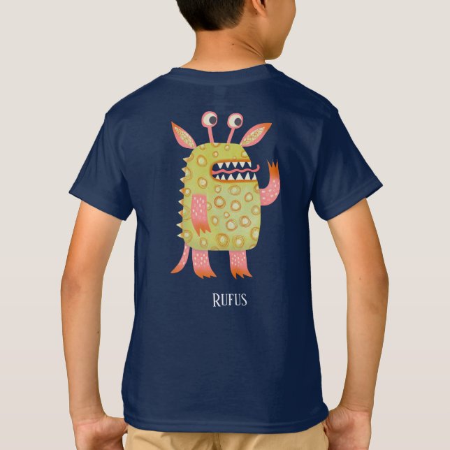 Camiseta Monstruos divertidos personalizados (Reverso)