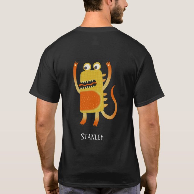 Camiseta Monstruos divertidos personalizados (Reverso)