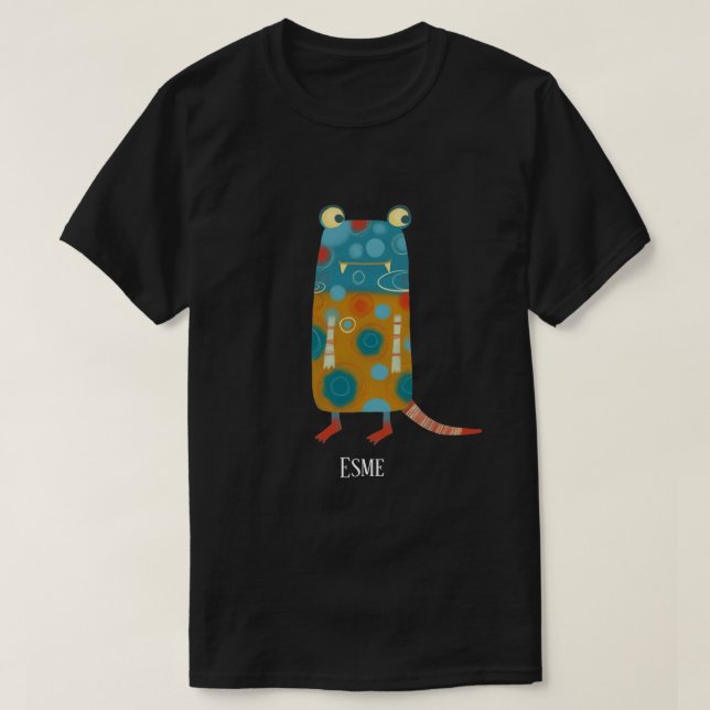 Camiseta Monstruos divertidos personalizados (Diseño del anverso)