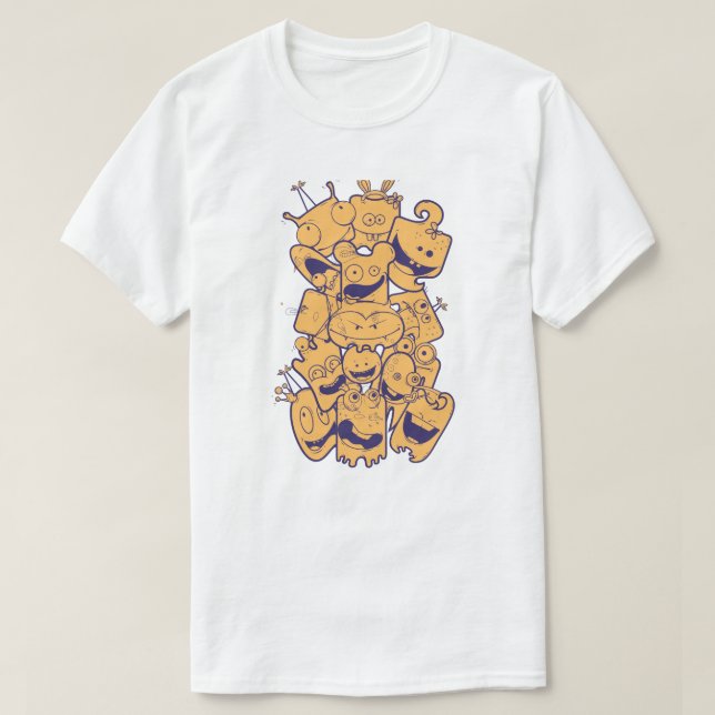 Camiseta Monstruos felices (Diseño del anverso)