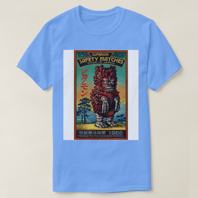 Camiseta Monstruos japoneses coincidentes (Diseño del anverso)