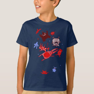 Camiseta monstruos levitating