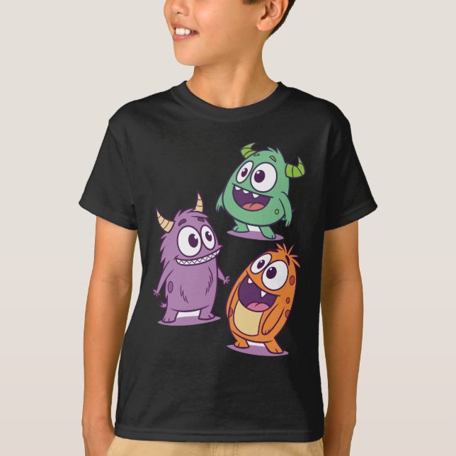 Camiseta Monstruos Personalizados juguetones - Carácter gua (Anverso)