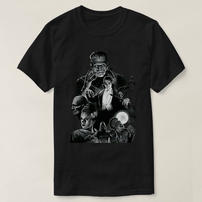 Camiseta Monstruos universales (Diseño del anverso)