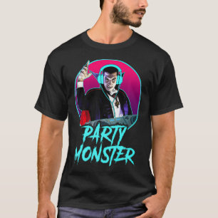 Camiseta Monstruos universales Drácula Fiesta Monstruo DJ