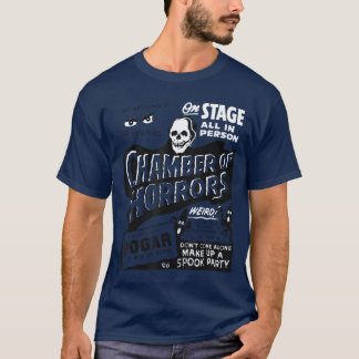 Camiseta Monstruos Vintage de Halloween Cámara de Horrores