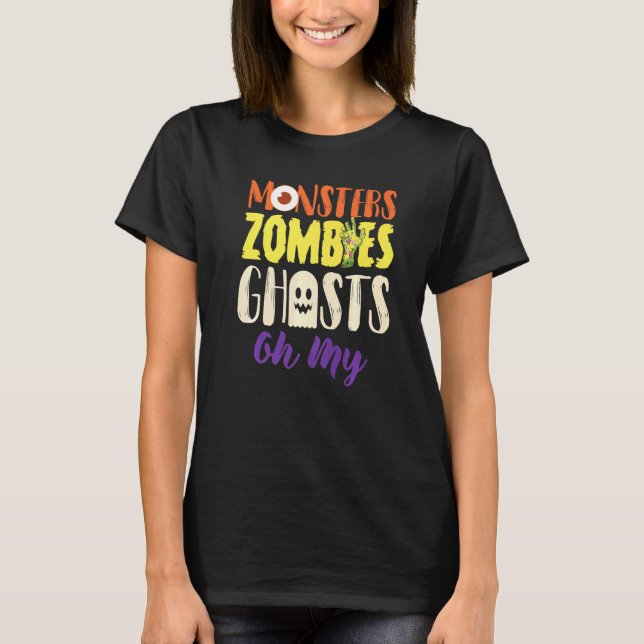Camiseta Monstruos Zombies Fantasmas (Anverso)
