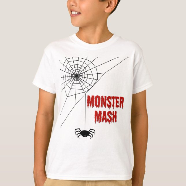 Camiseta Monstruosa telaraña de Halloween (Anverso)