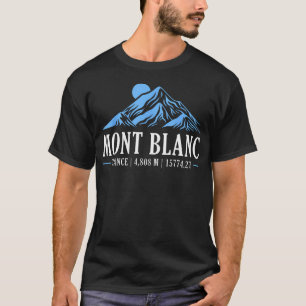 Camiseta Mont Blanc Francia Montaña Senderismo Esquí Francé