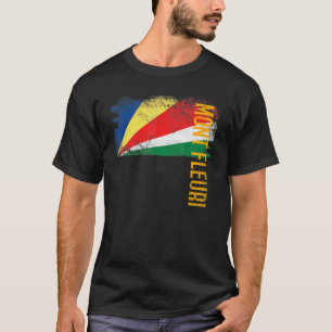 Camiseta Mont Fleuri Bandera De Las Seychelles Para Hombres