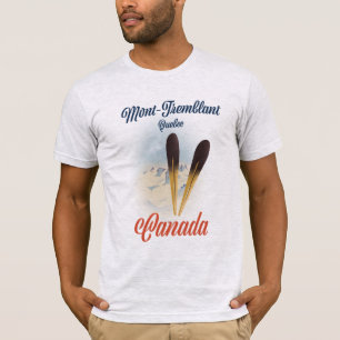 Camiseta Mont-Tremblant poster de Esquí de Quebec.
