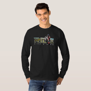 Camiseta Monta Como un Rey   Manga Larga para Hombres