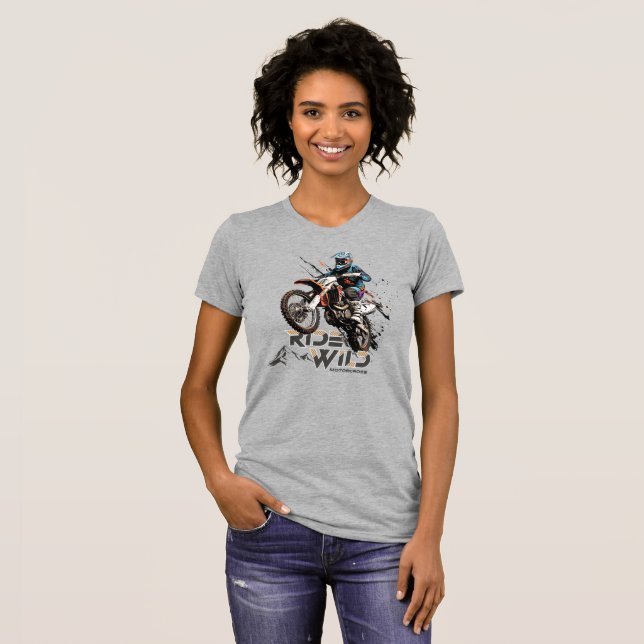 Camiseta Monta salvaje | Ajuste delgado para mujer (Anverso completo)