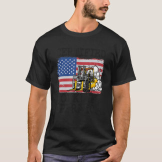 Camiseta Montacargas con bandera americana certificado para