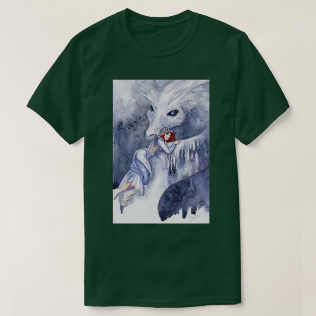 Camiseta Montador de dragones blancos (Diseño del anverso)